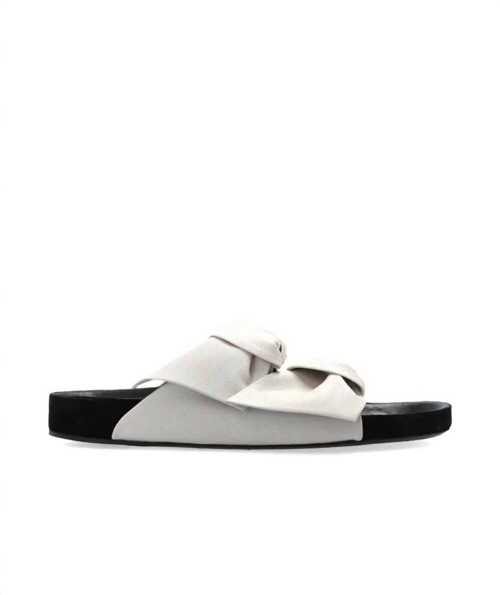 NEW ISABEL MARANT women's lennyo bow sandals in 20ck chalk